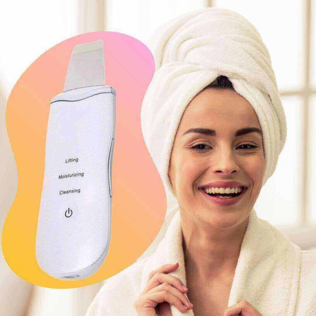 ultrasonic face scrubber pro immagine prodotto felice